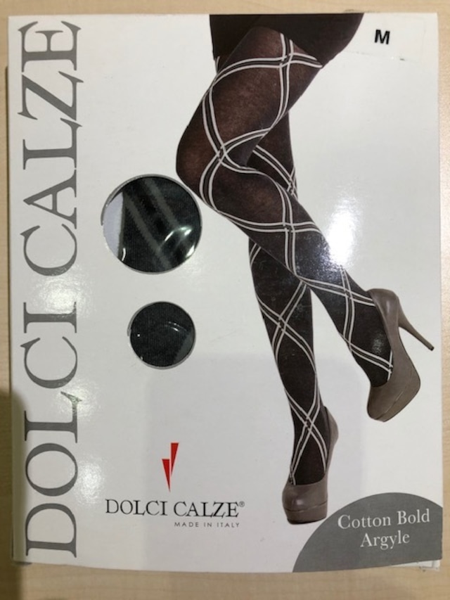 DolciCalze (ドルチカルゼ）イタリア製　05-2731 ダイアゴナルジャガードタイツ