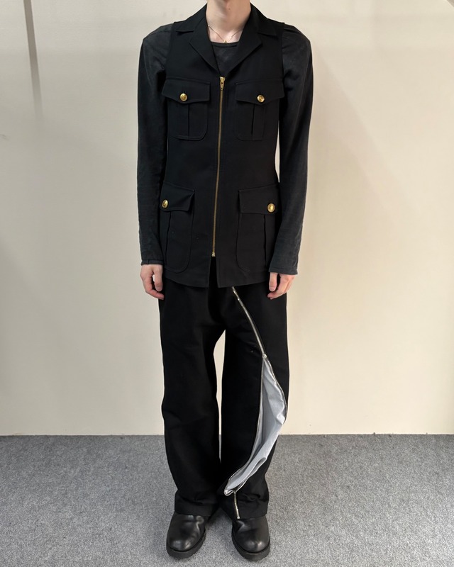 【Jean Paul Gaultier CLASSIQUE】military no sleeve jacket