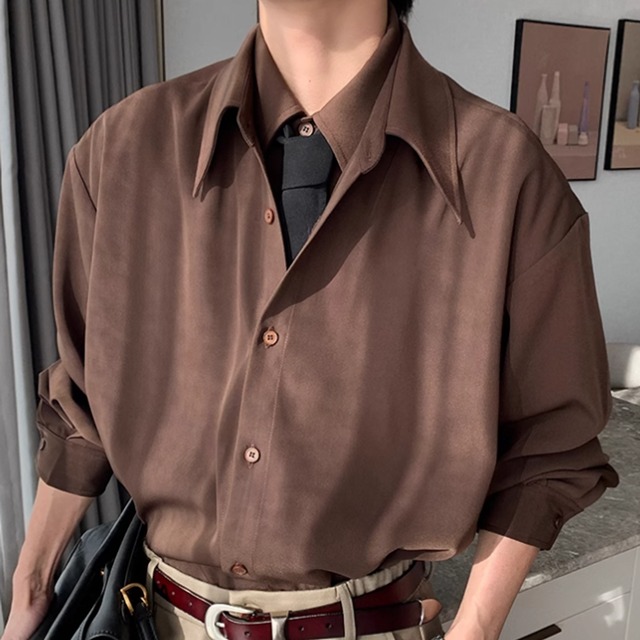 ネクタイ付きレイヤードカラーシャツ　5カラー　LB1296