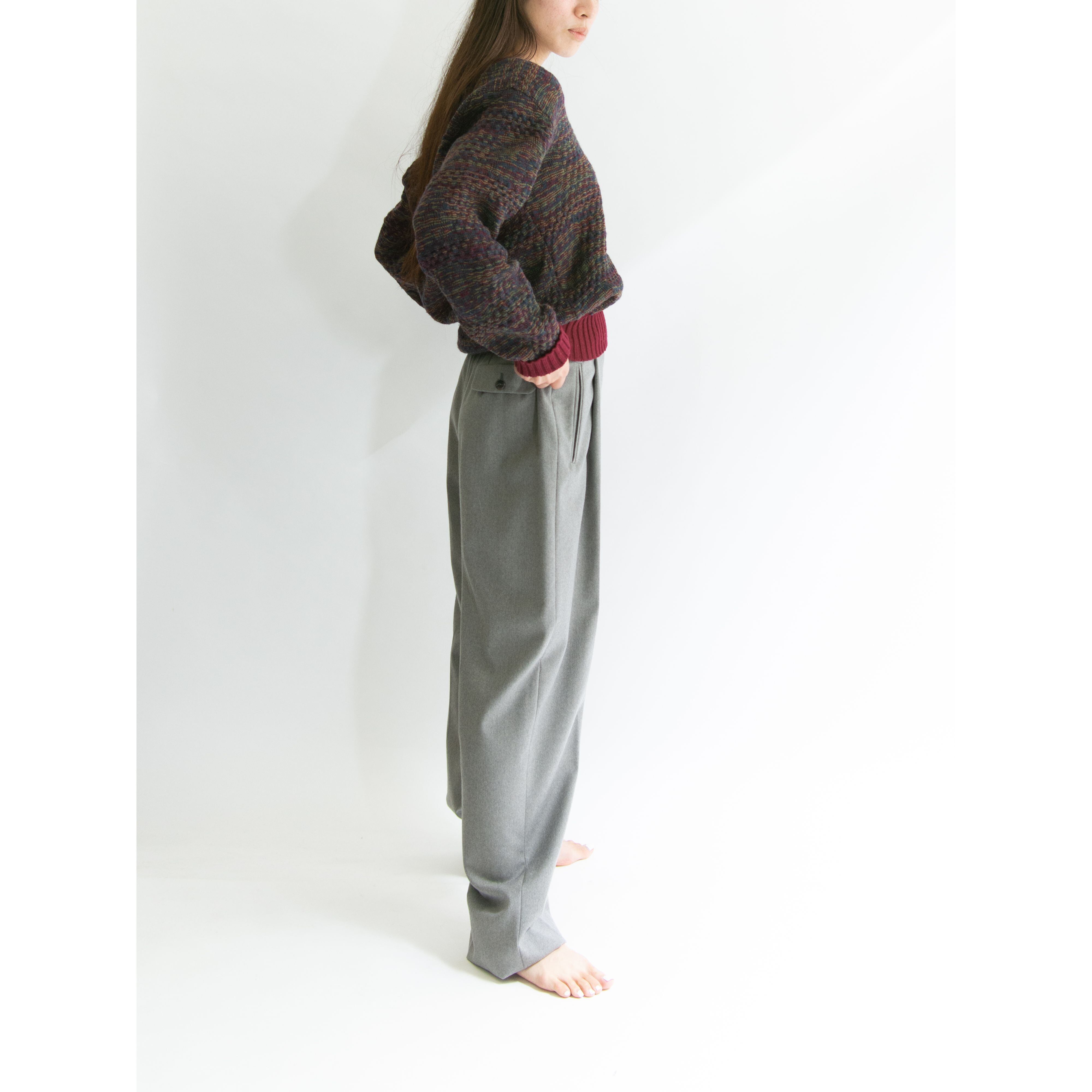 【Browns】Made in England v-neck mix knitting sweater(イギリス製 Vネックミックスニット セーター)10d