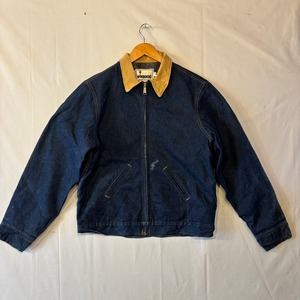 90s Roebucks ローバックス デニム ワークジャケット L 襟コーズ デトロイトジャケット デニムジャケット カバーオール ヴィンテージ 80s