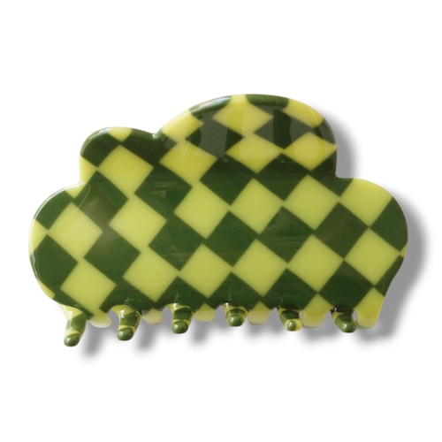 Scallop Clip / Green Checker