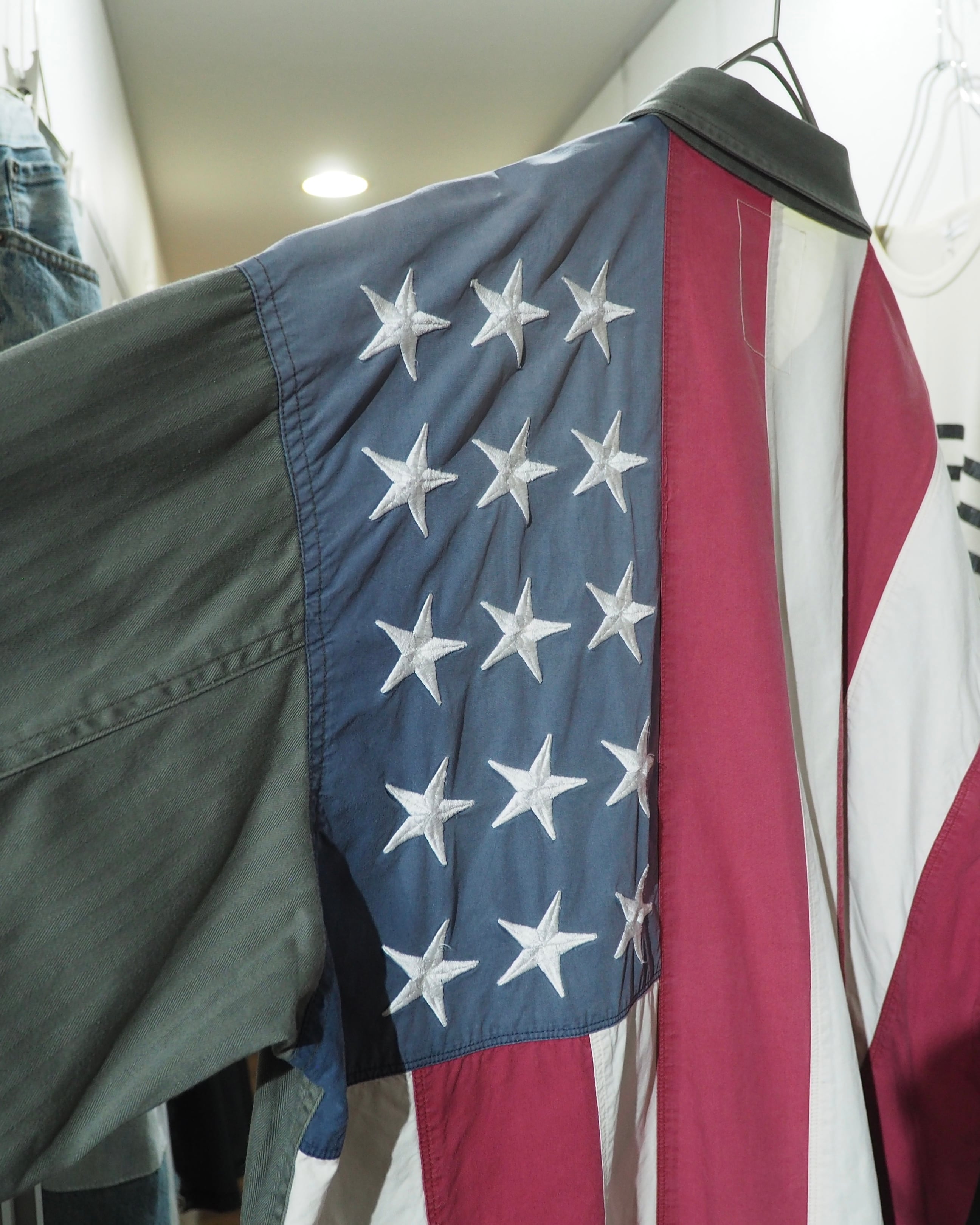 1990s ” 星条旗 ” Stars and Stripes Custom Vintage Loose Military Shirt Jacket