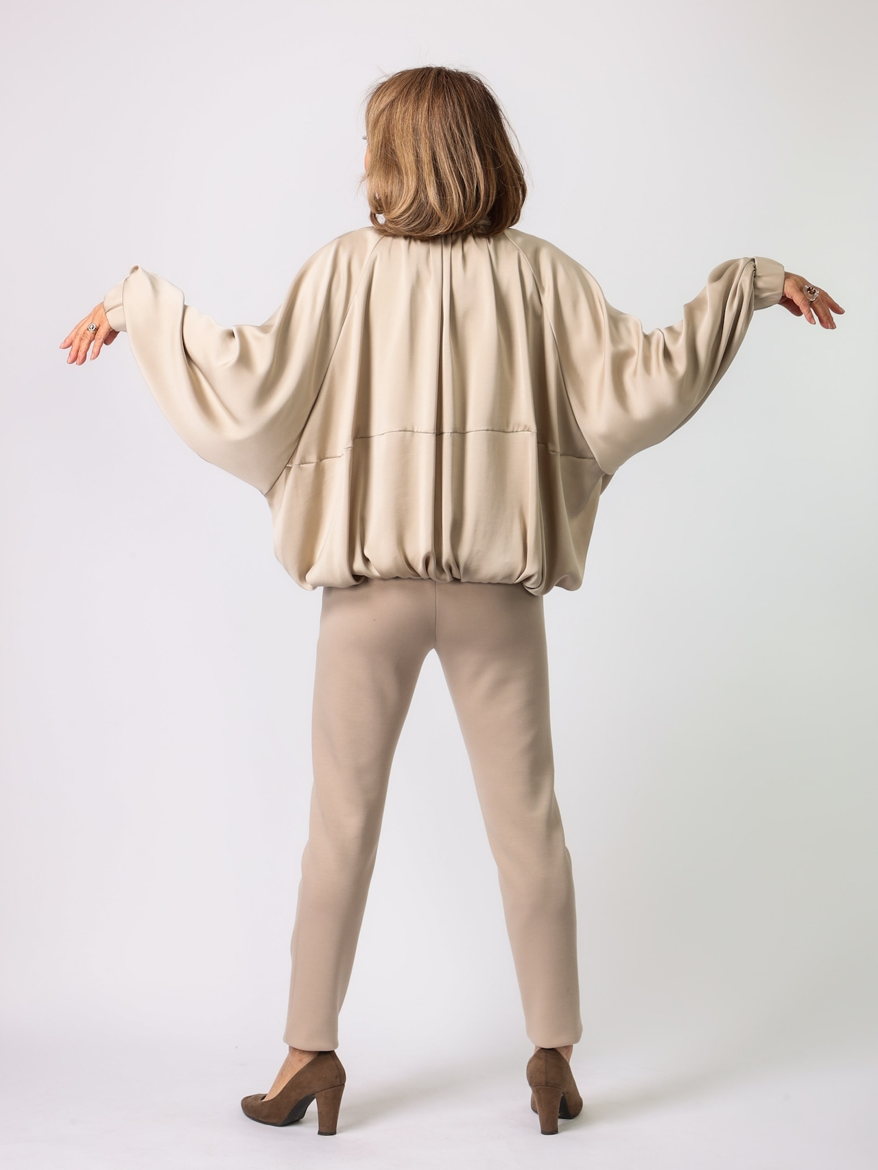 ヴィンテージサテン衿付きブルゾン(BRAHMIN)