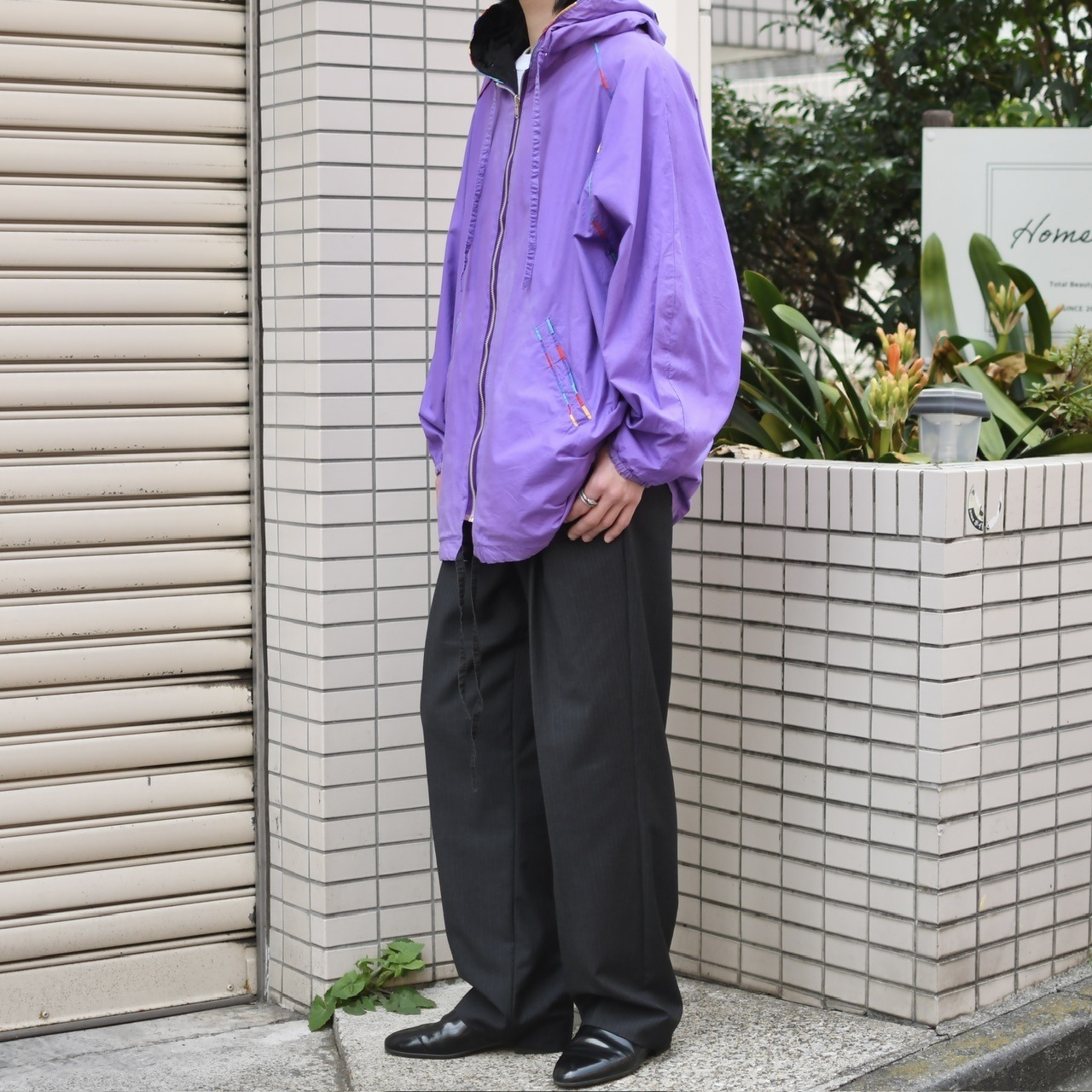 rainbow switching reversible jacket
