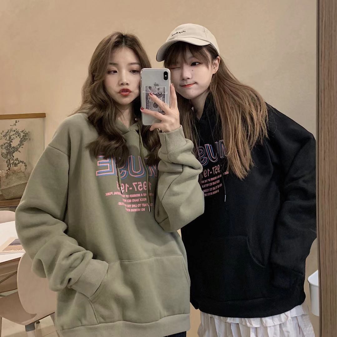 ガールフレンド秋のセーター女性insスーパーファイア2020新バージョンルーズレイジー巾着フード付きジャケットトレンド クレセントシティ14736821254