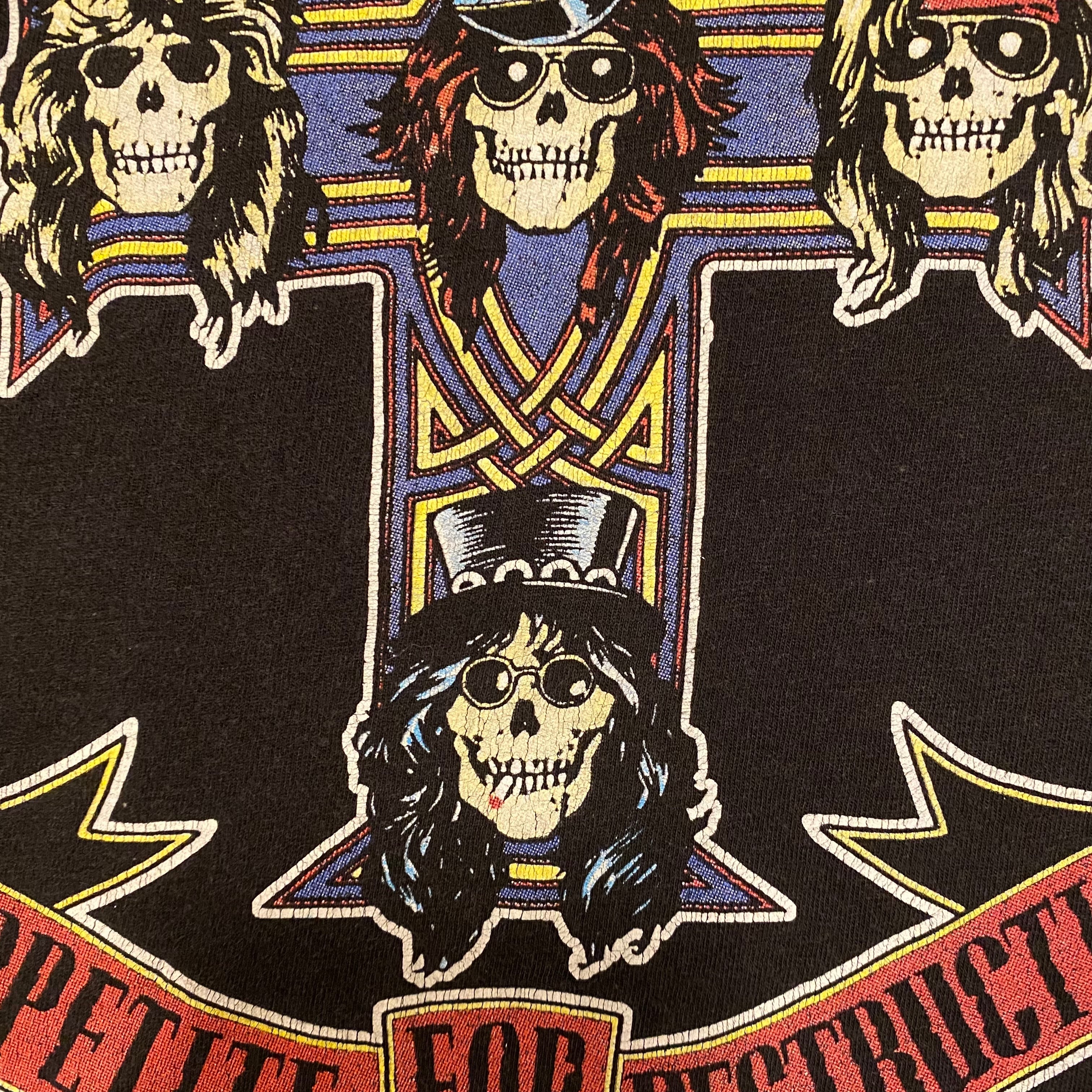 90s GUNS N ROSES cotton T-shirt {90s ガンズ・アンド・ローゼズ