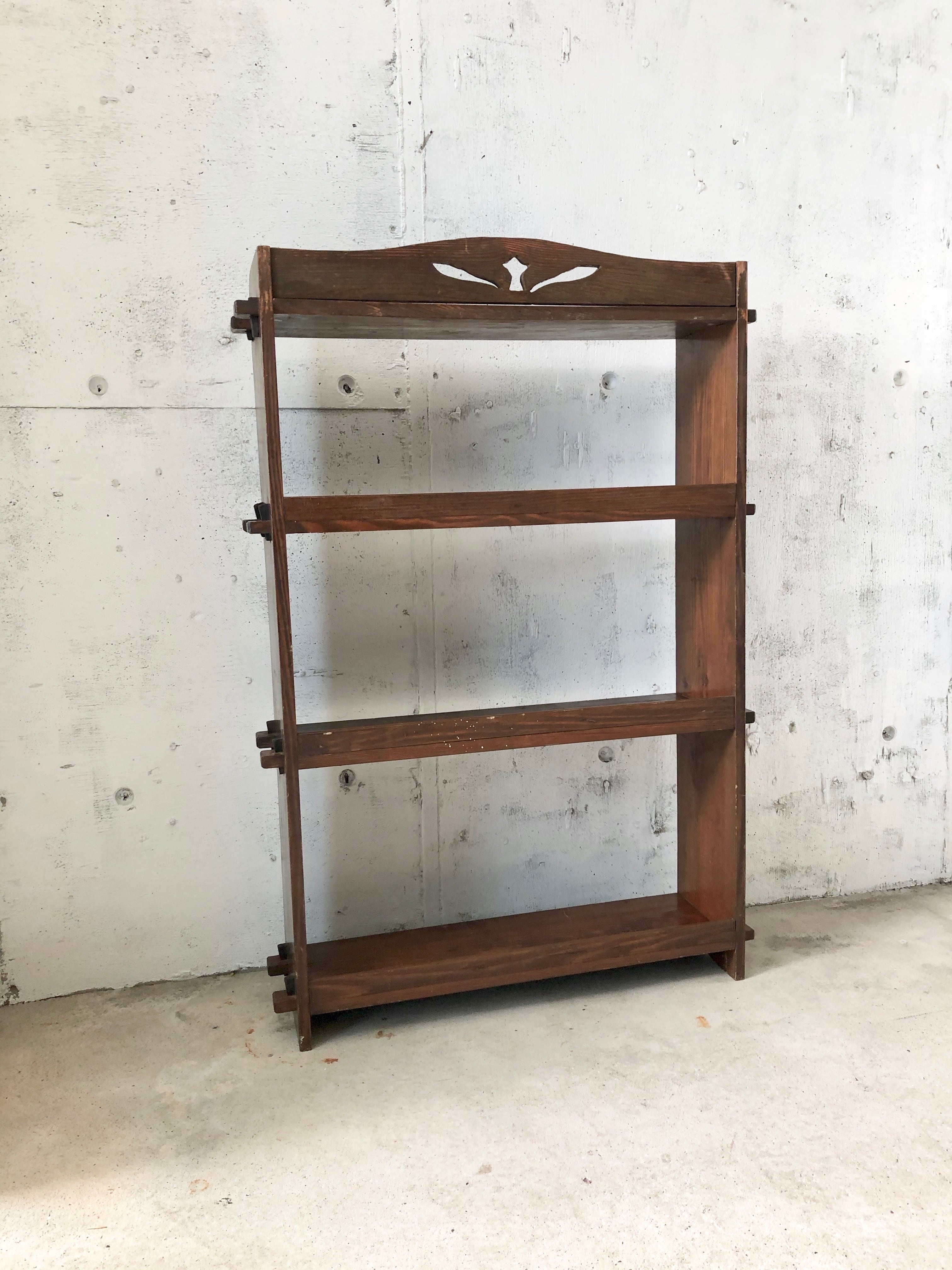 古い木製棚 すっきりとした姿の楔棚［古家具］ | giraffes craft