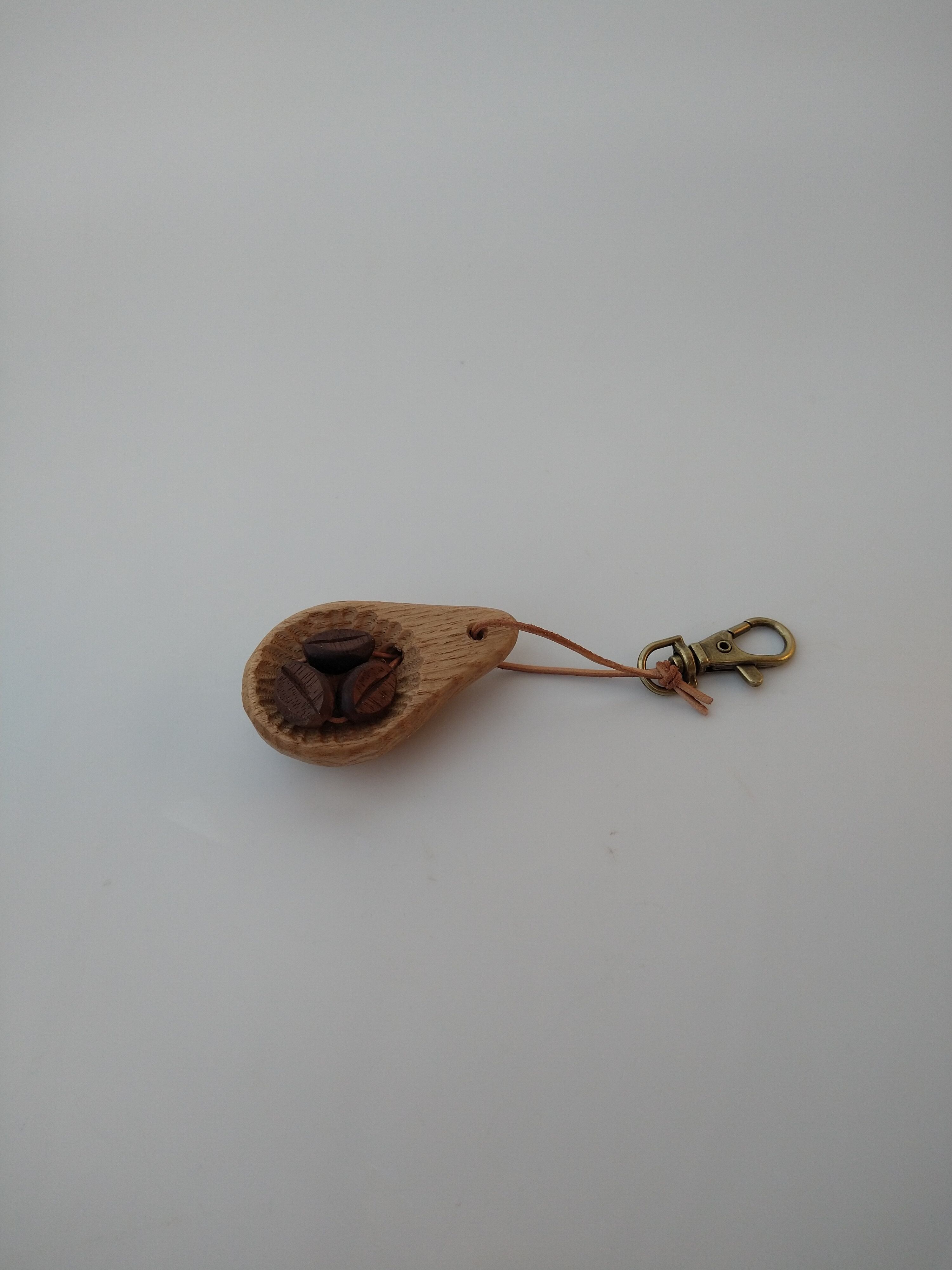 木さじ付 コーヒー豆キーホルダー | seki omocha