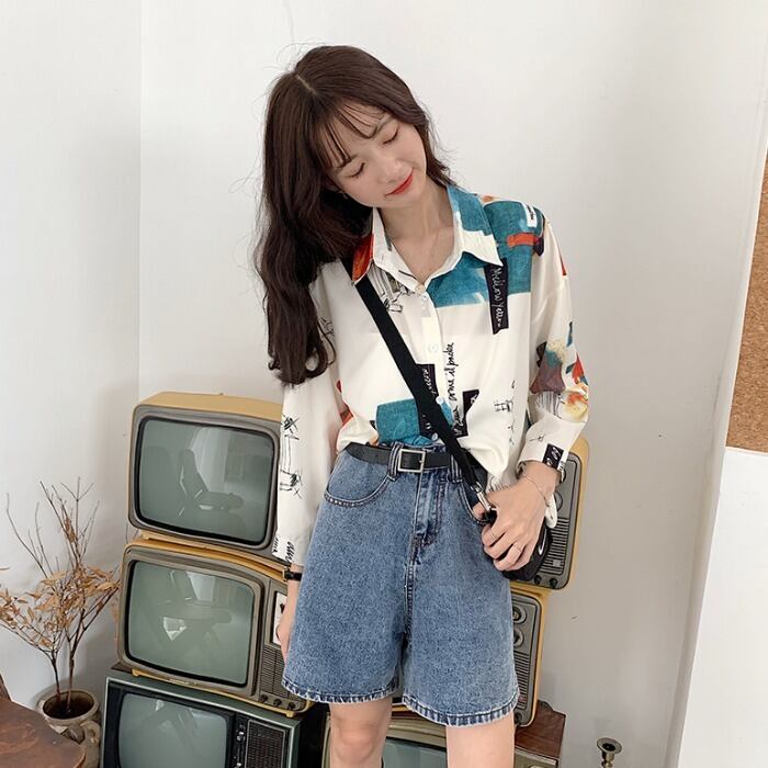 アウターウェアオールマッチレトロ香港スタイルブラウス2020新デザインセンスニッチライトおなじみ優しい風レディースシフォンシャツ 1号婦人25386854885