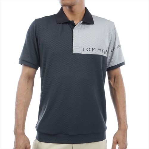 【TOMMY HILFIGER GOLF】カラーブロック リンクスジャガード半袖シャツ