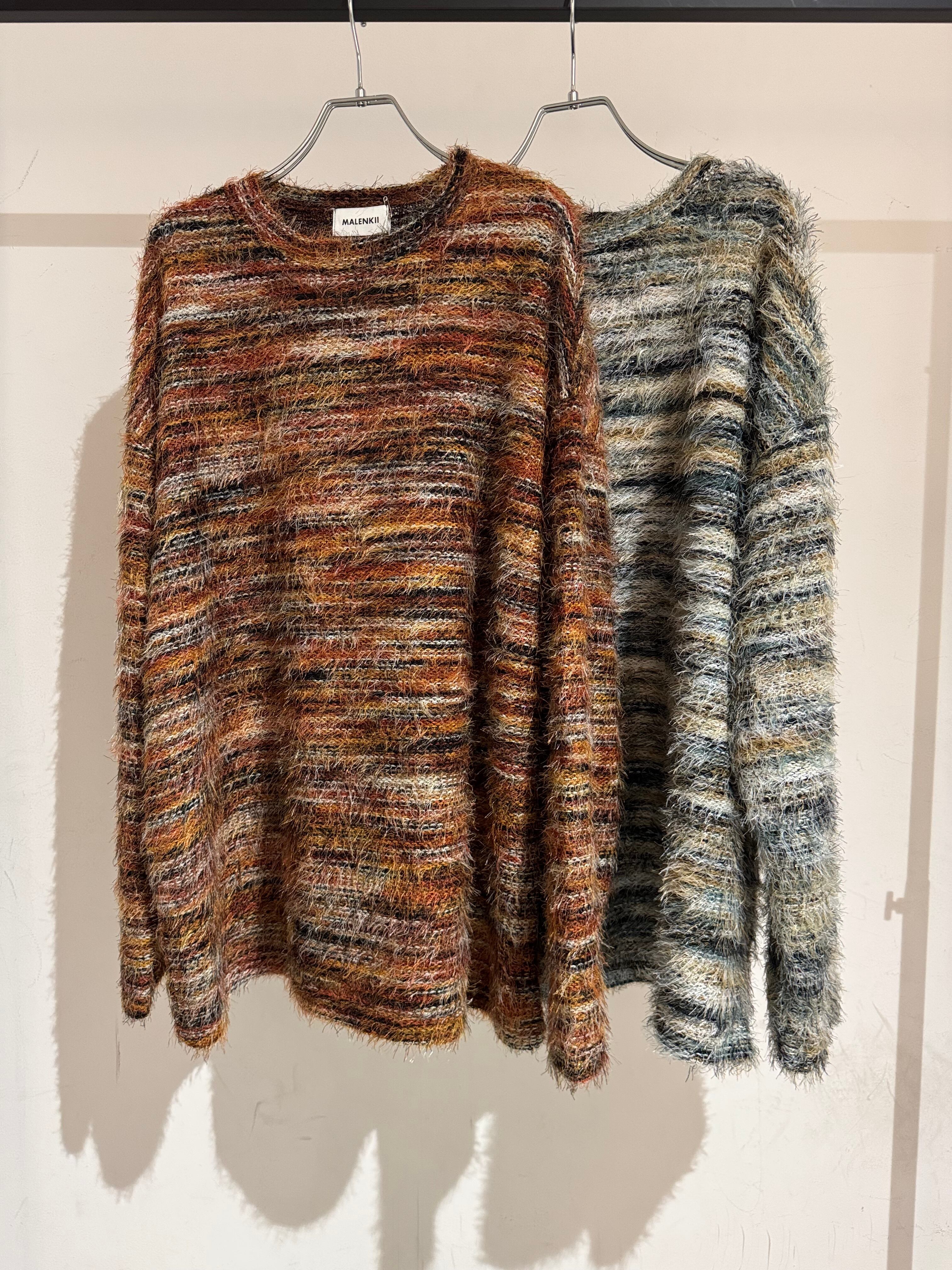 multi shaggy knit