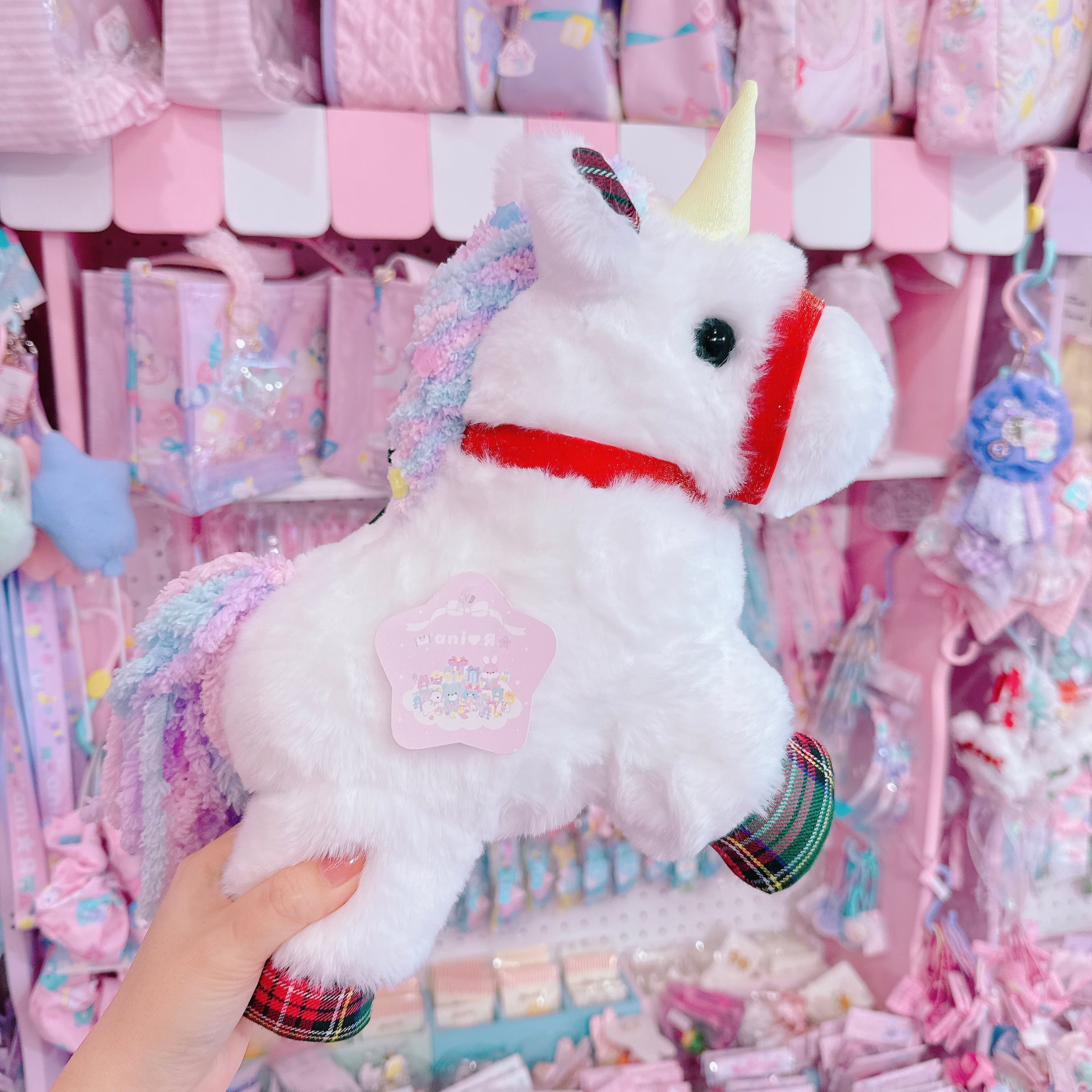 【同梱不可商品】タータンチェックユニコーン（緑）