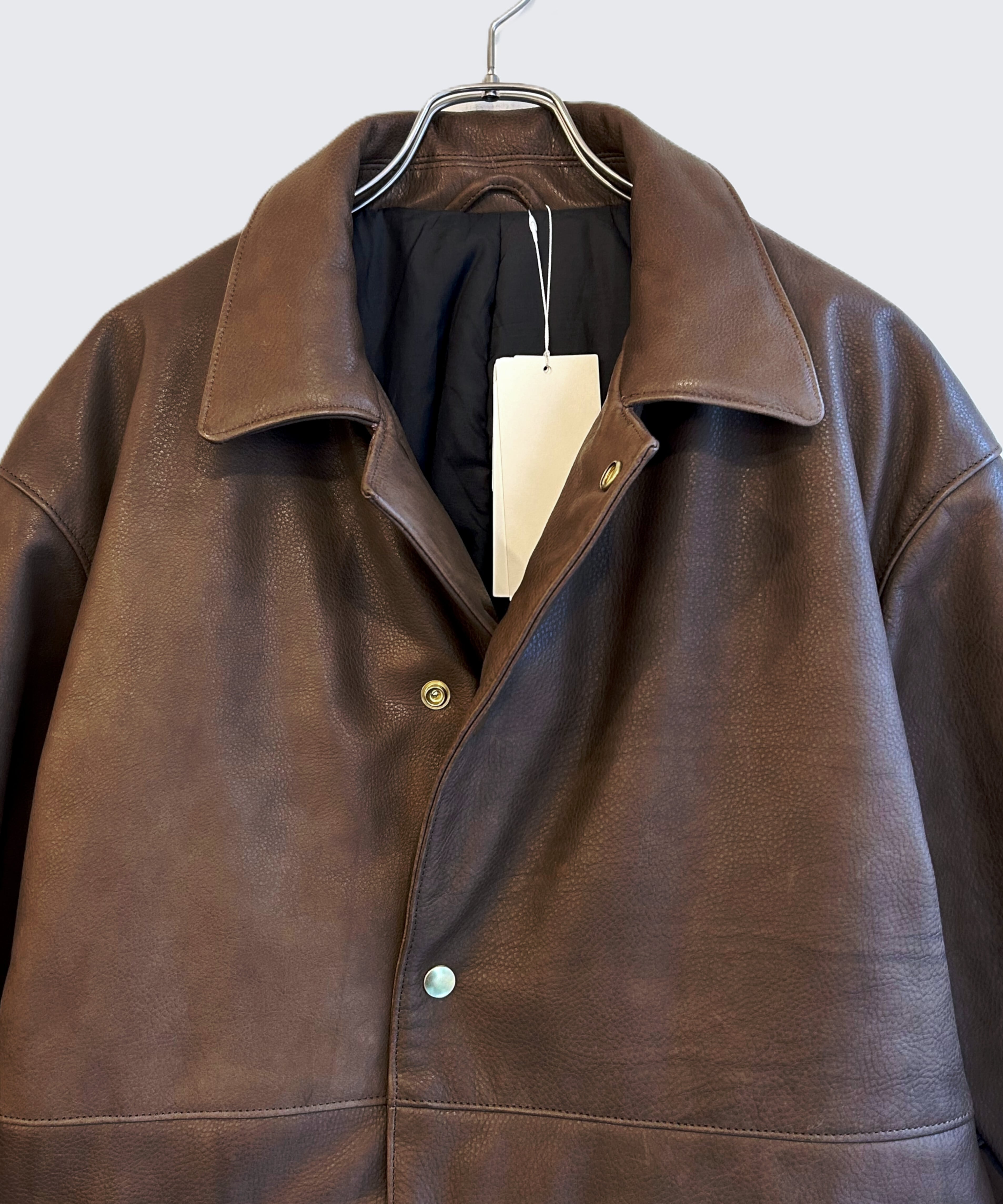 UNUSED / US2515 LEATHER CAR COAT (BROWN) | AfterSchool (アフター