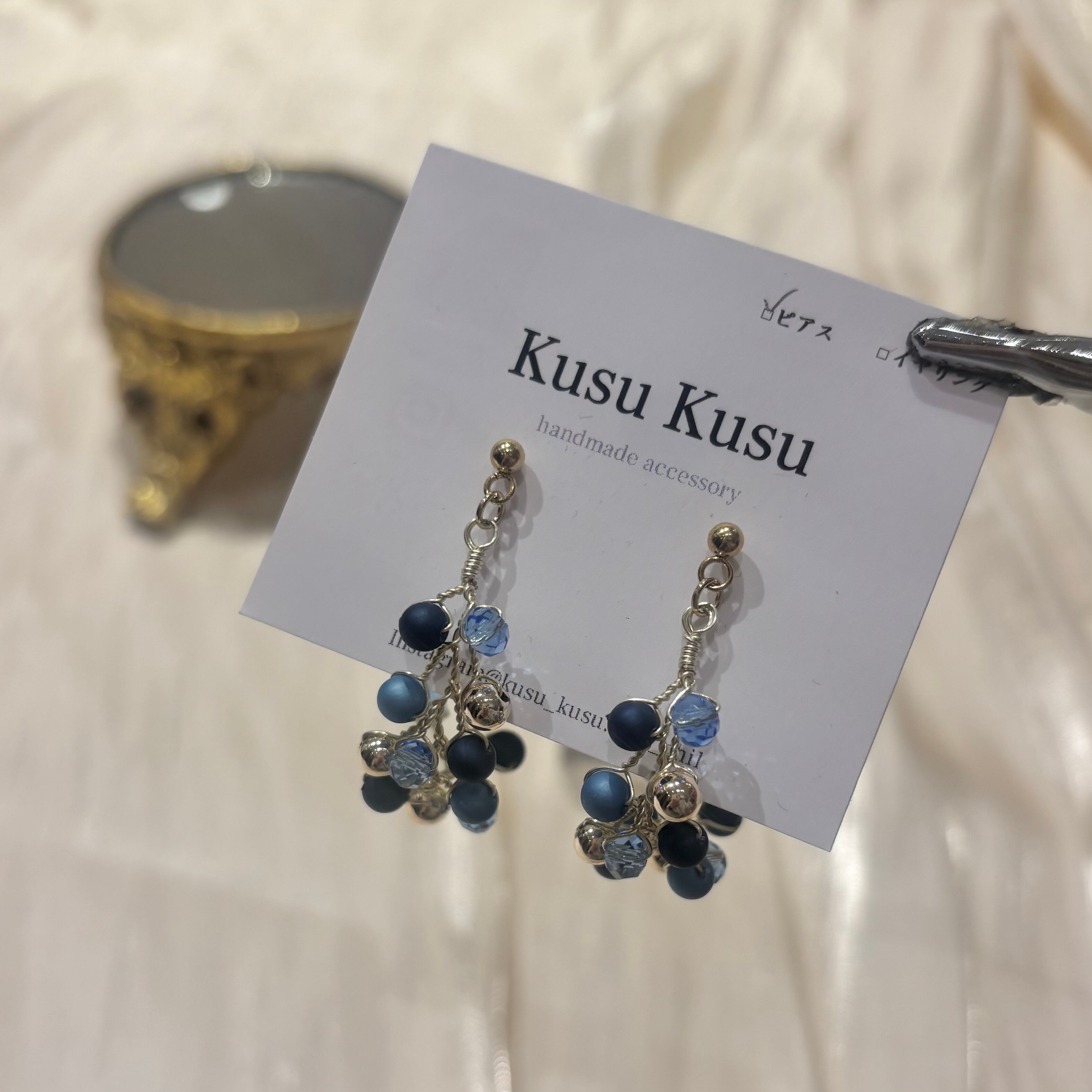 フープ小枝　ピアス　(A43-1)3