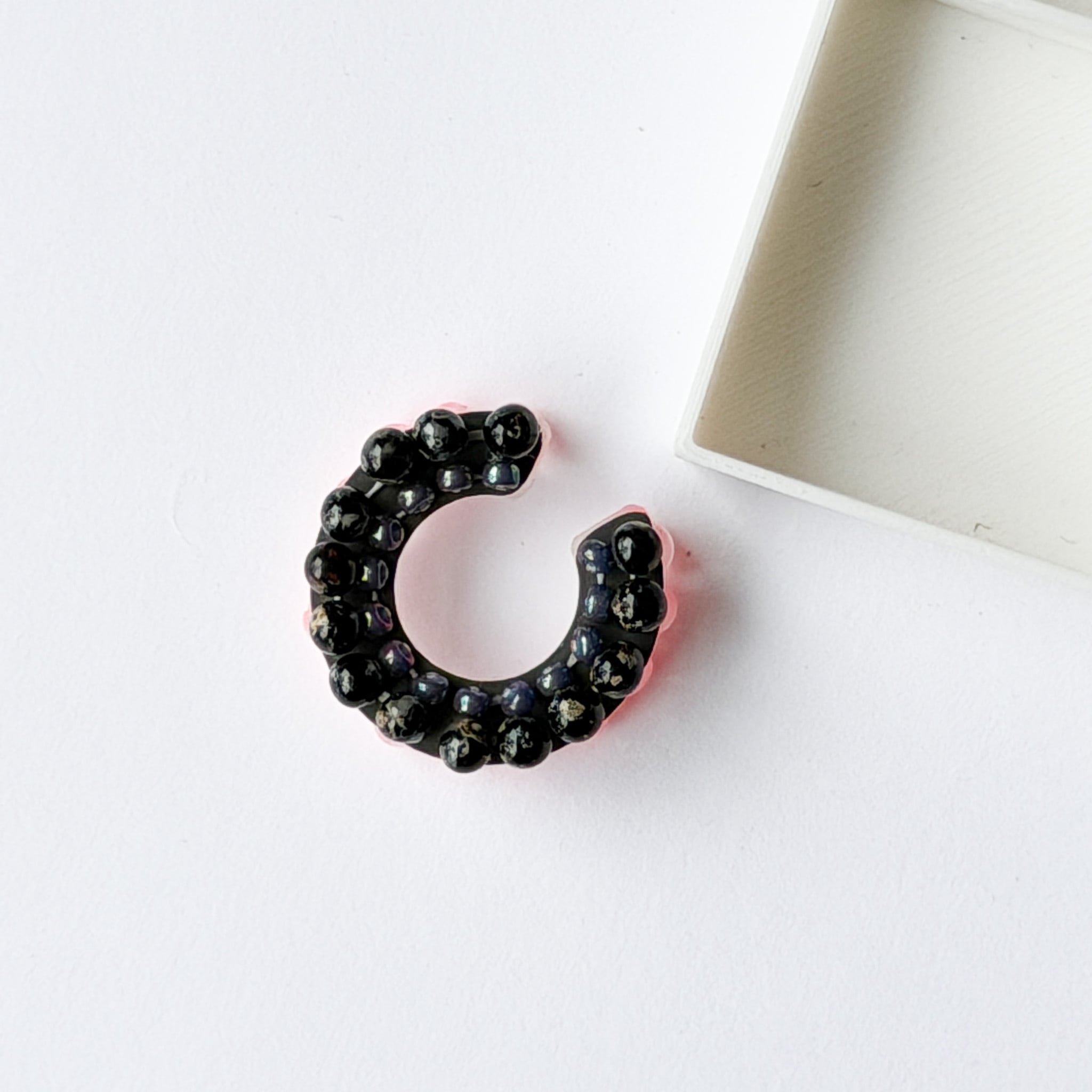 puzzle ring ear cuff 'bicolor' [08]