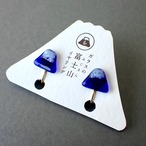 ガラス富士山ピアス/イヤリング