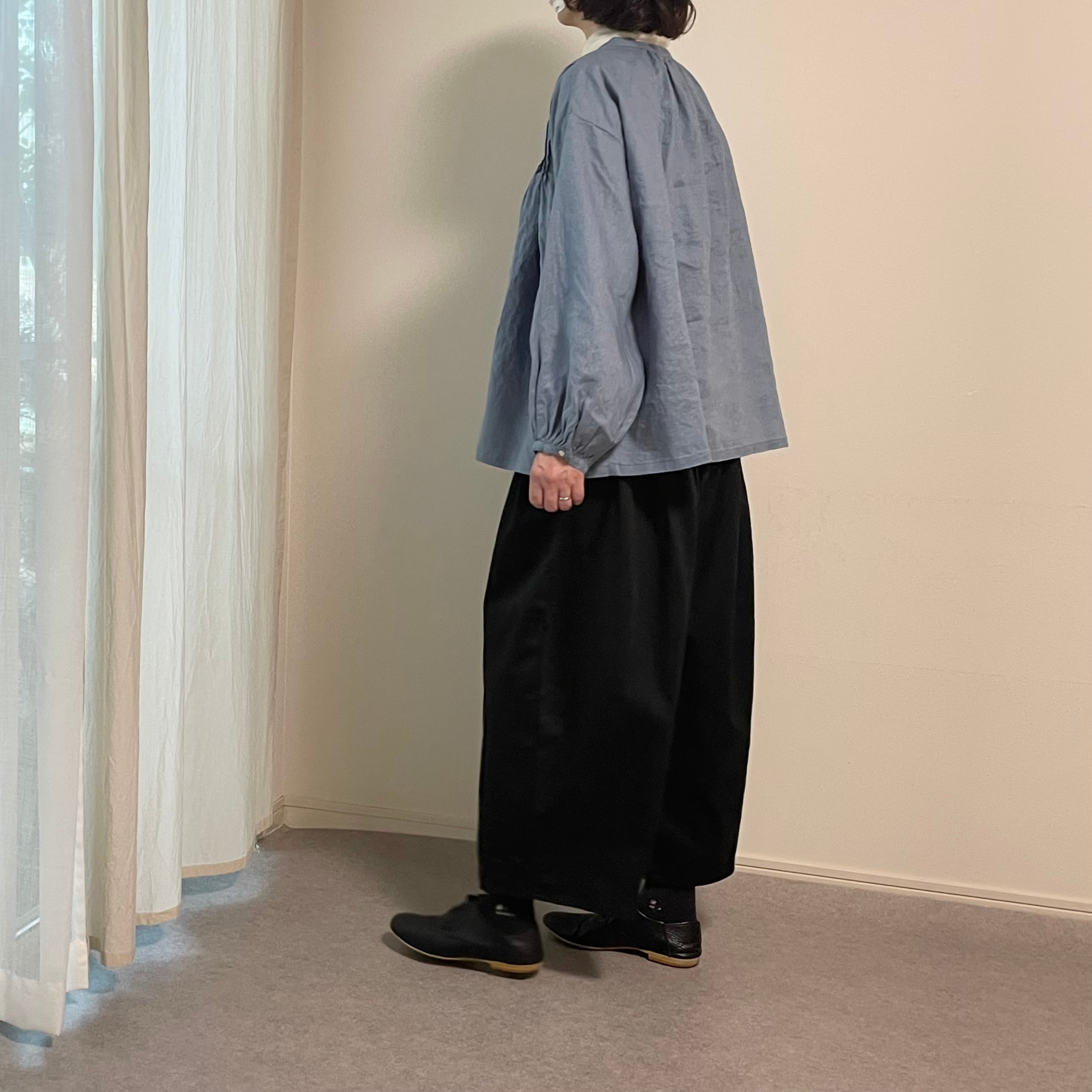 ROBE de PEAU //SATIN CAMILLE TUCKED PANTS /サテンカミーユタック