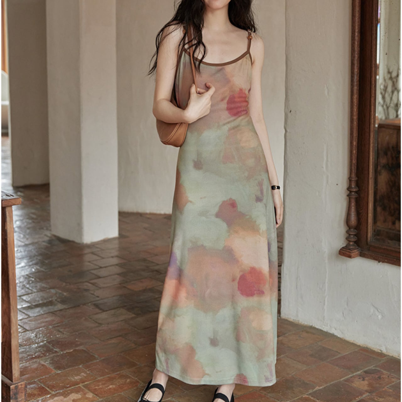 Artistic camisole dress S1339