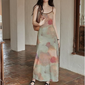 Artistic camisole dress S1339