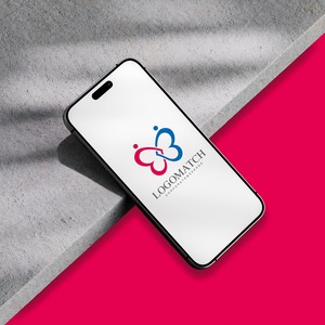 真心つなぐハートの蝶のロゴ