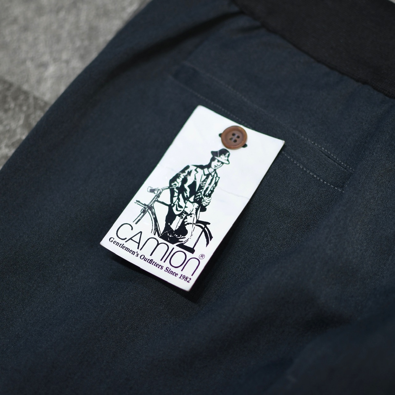 CAMLON balloon silhouette 2tuck slacks charcoal gray