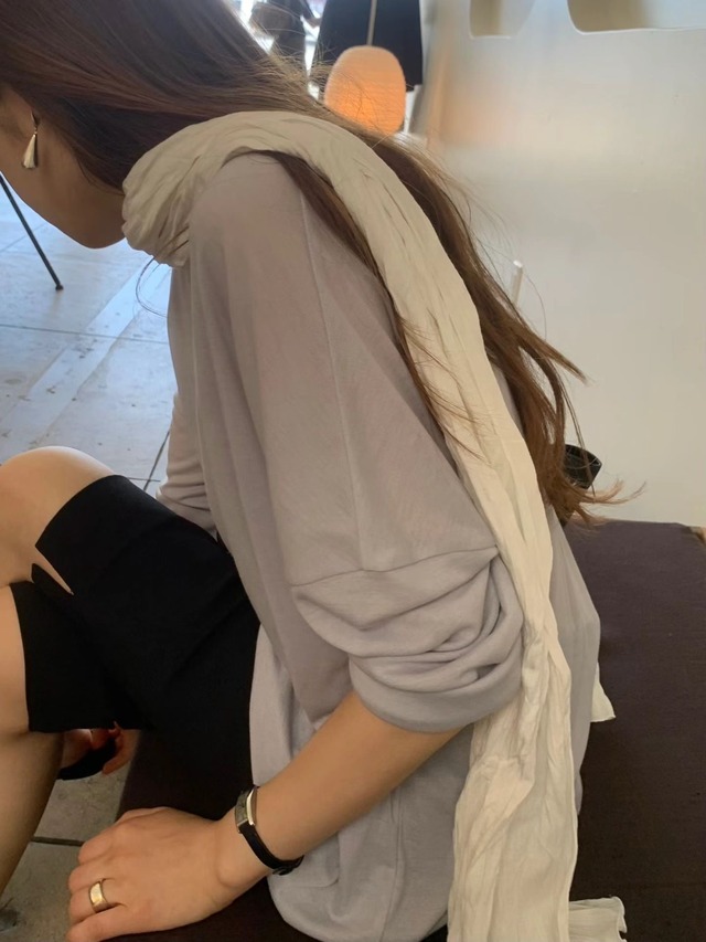 (予約) ounce / Como boxy sleeve tee 3color