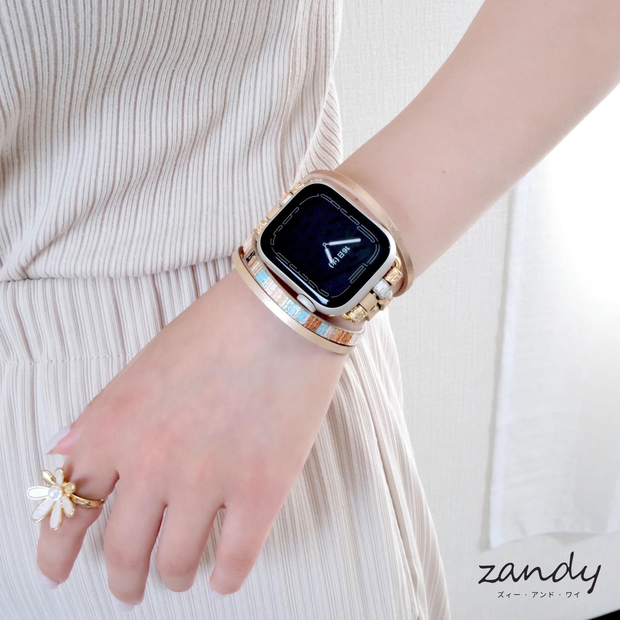 レザーブレスレットバンド】B003 アップルウォッチバンド ボヘミアン調