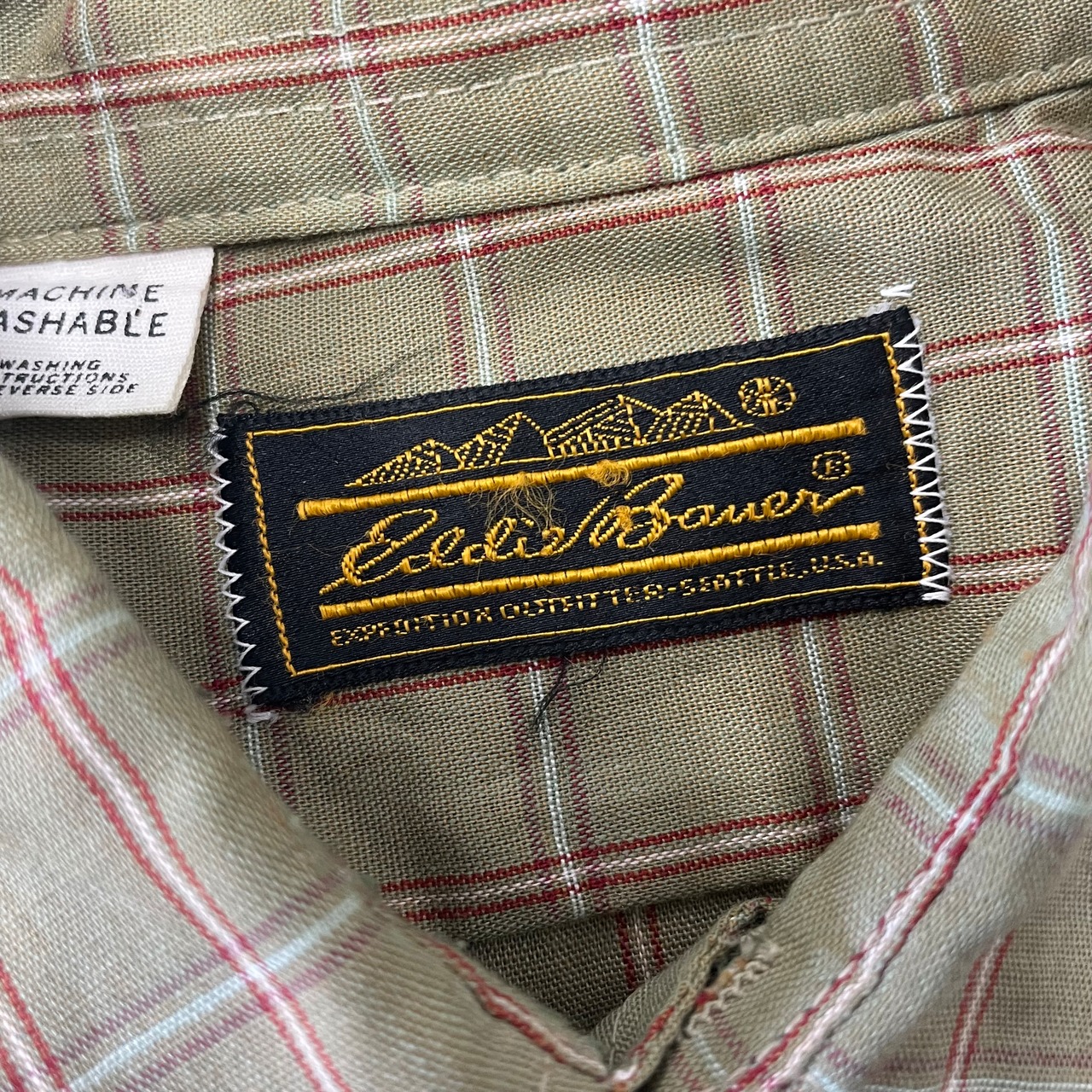 70s Eddie Bauer check shirt used memento
