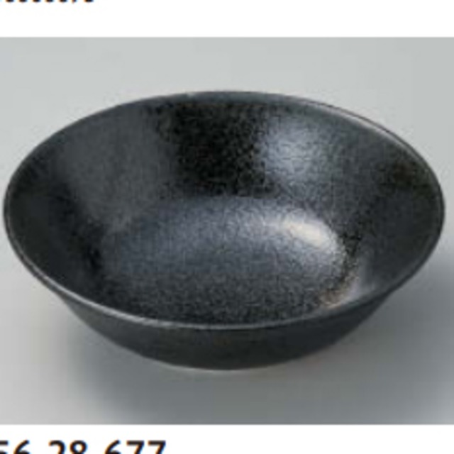 美濃粉引（黒）黒16㎝ボール