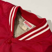 80s 90s USA製 ビンテージ HARTWELL ハートウェル バックプリント スタジャン ジャケット XL~程度 /レッド/メンズ/オールド