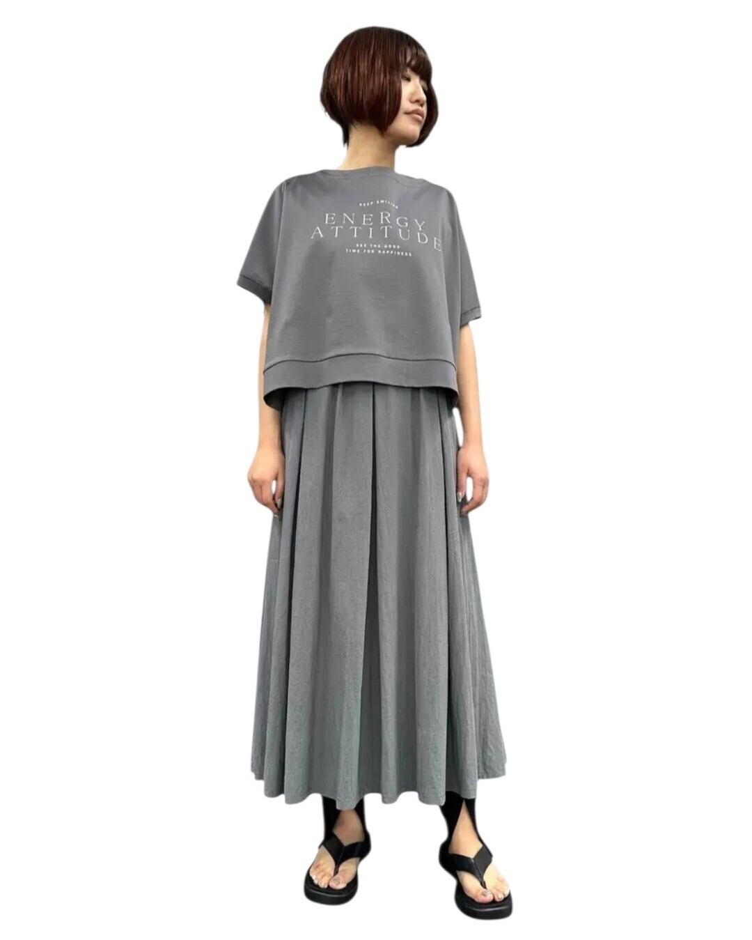 SALE【ayane】ドルマンショート丈ロゴT 835607 アヤン | red earth