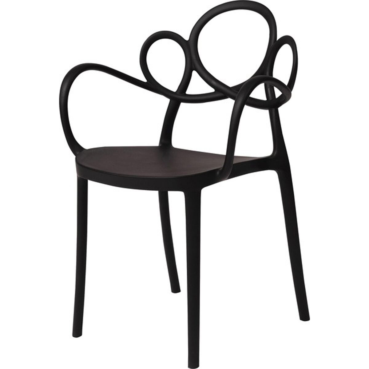 アームチェア チェア ダイニングチェア 椅子 ダイニング リビング 食卓 曲線 個性的 おしゃれ 肘付き カフェ ポリプロピレン 軽量 持ち運び スタッキング可能 収納 お手入れ簡単 ブラック グレー ホワイト インテリア ショップ 店舗