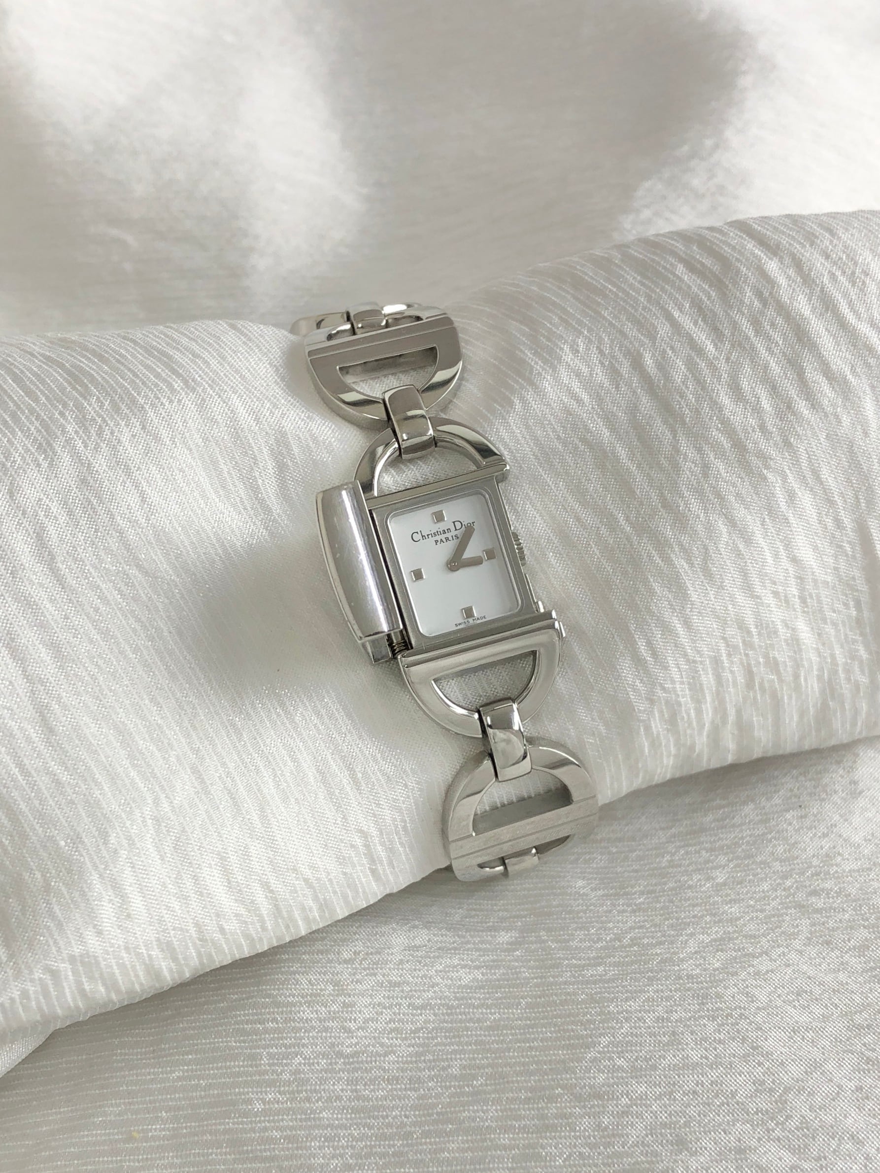 Christian Dior クリスチャン ディオール Pandiora 腕時計 シルバー ステンレススチール D78-100 vintage ヴィンテージ オールド zsjnpr