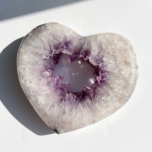 アメジスト ジオードハート型♡01◇Amethyst Geode Heart◇天然石・鉱石・パワーストーン