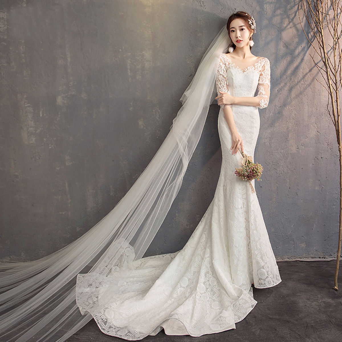 シンプル マーメイド ウェディングドレス美品sposa verona  