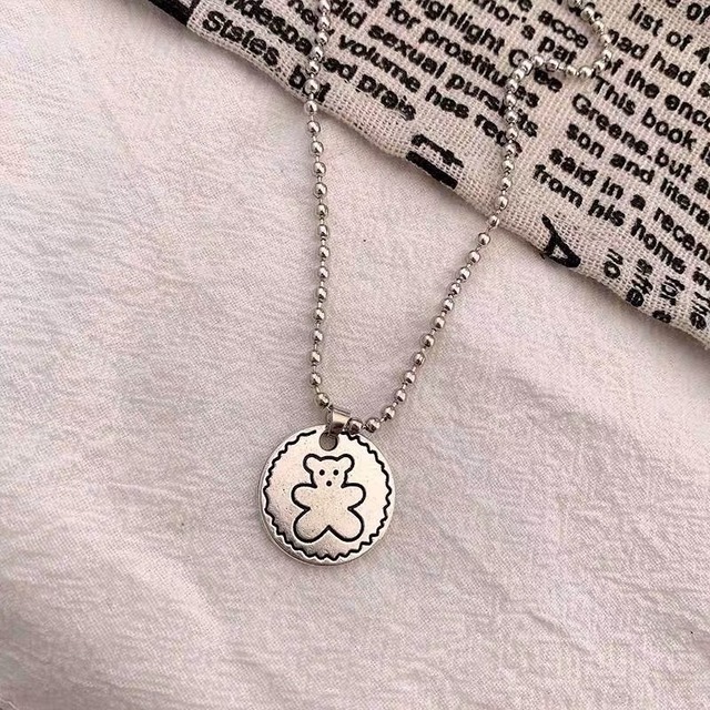 【即日発送】bear charm silver necklace