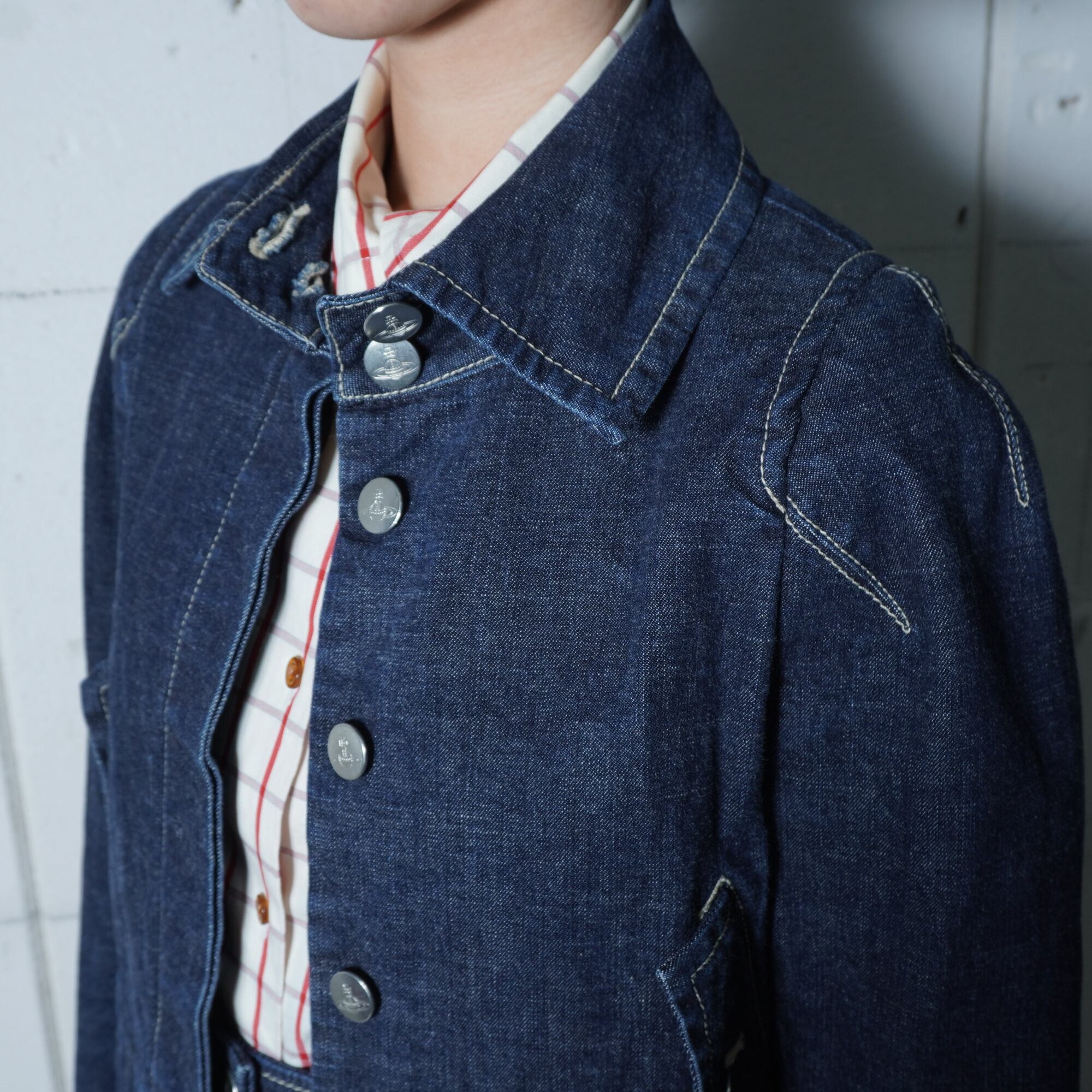 【美品】Vivienne ヴィヴィアン デニムジャケット オーブ インディゴ M Vivienne Westwood】ヴィヴィアンウエストウッド 