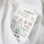 【美品 社交ダンス衣装】トップス レッスン パーティー 白 ホワイト ラインストーン 長袖 シンプル 清楚 華やか 透け感 レース
