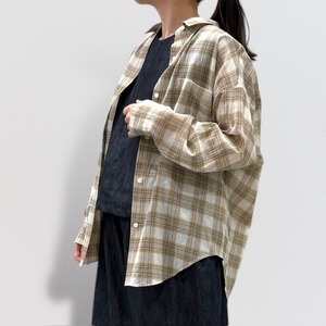 cafune washer voile check shirt
