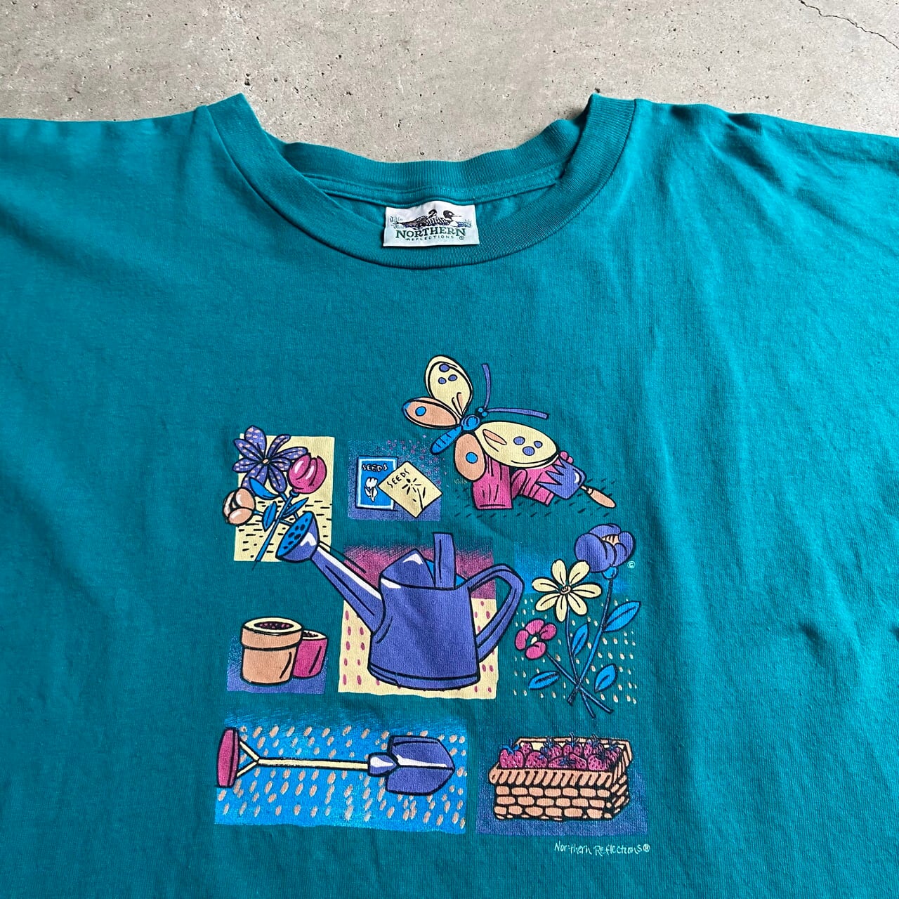 ビッグサイズ 90年代 花柄 NORTHERN REFLECTIONS Tシャツ メンズ2XL