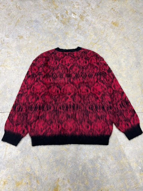 YUKI HASHIMOTO | PYTHON PATTERN MOHAIR CARDIGAN | RED | HOWDAY