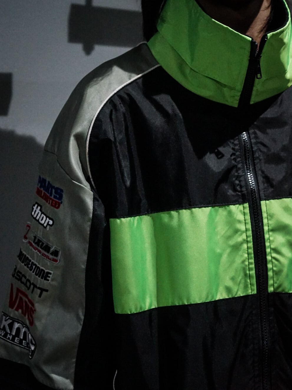 add (C) vintage】“MONSTER ENERGY × Kawasaki” Vintage Loose Racing