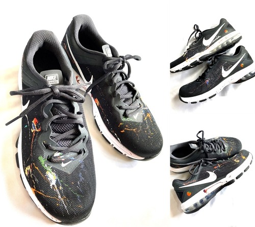 新品　限定　レア　入手困難　正規　NIKE ナイキ AIR MAX FULL RIDE　STREET OFF BLACK　ペイント　スニーカー　27.5㎝　メンズ　黒