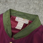 snap button type switching design silk blouson