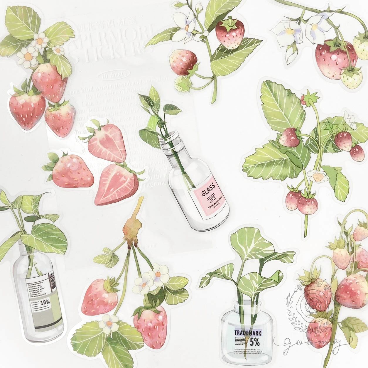 大判ストロベリーシール <S589>