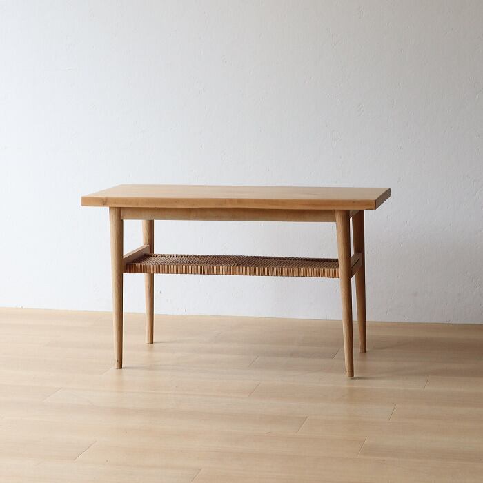 ラタン昭和レトロサイドテーブルアンティーク