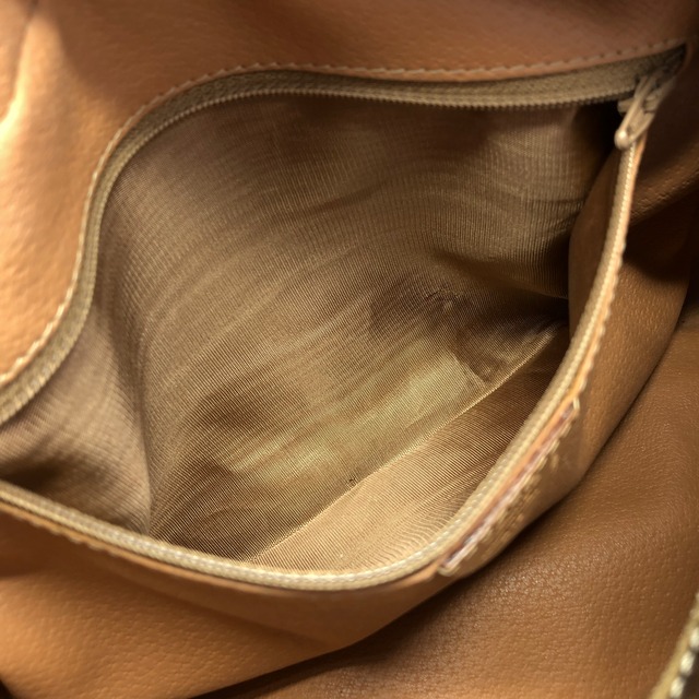 CELINE セリーヌ ハンドバッグ ブラウン ロゴ ステッチ スエード vintage ヴィンテージ オールド mc6jsa
