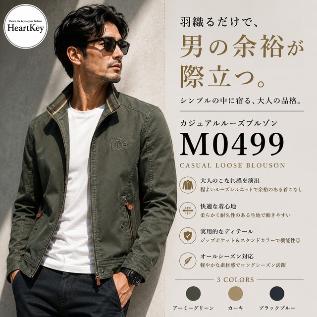 カジュアルルーズブルゾン（3color） M0499