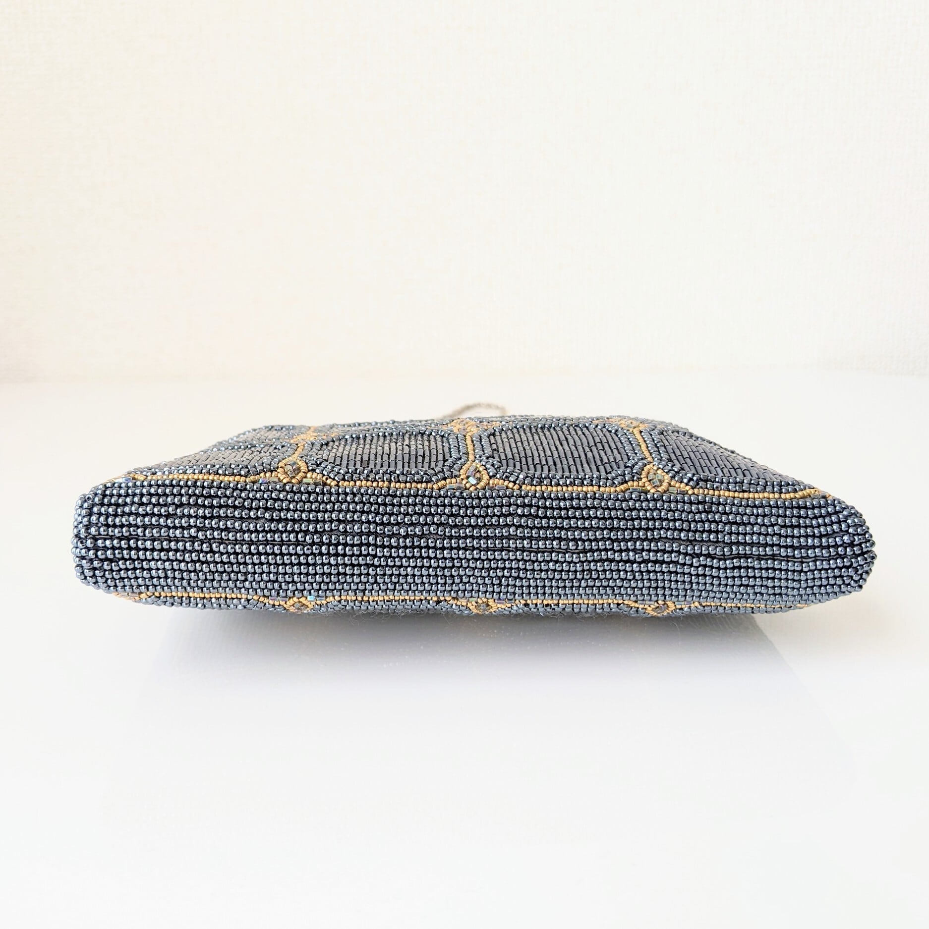 柏ビーズ Kashiwa Beads ビーズ刺繍バッグ Beaded Bag グレー 柏ビーズ Kashiwa Beads ビーズ刺繍バッグ Beaded Bag グレー